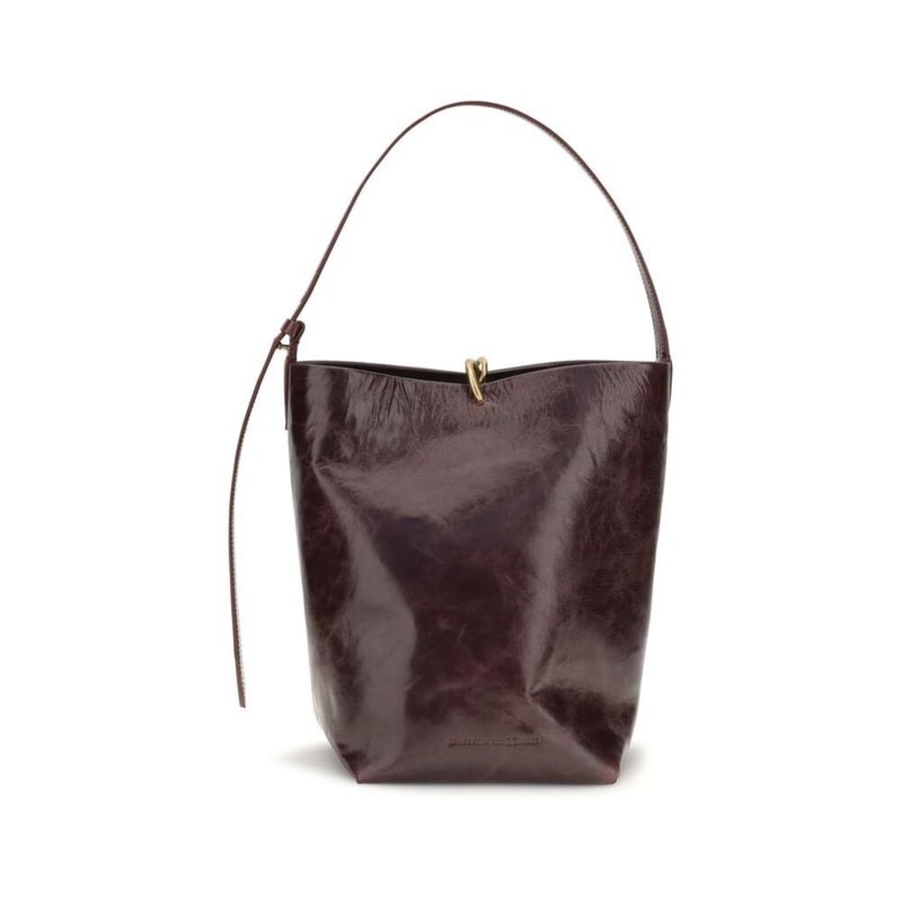 Benedetta Bruzziches Bordeaux Calf Leather Bos Taurus Shoulder Women's Bag